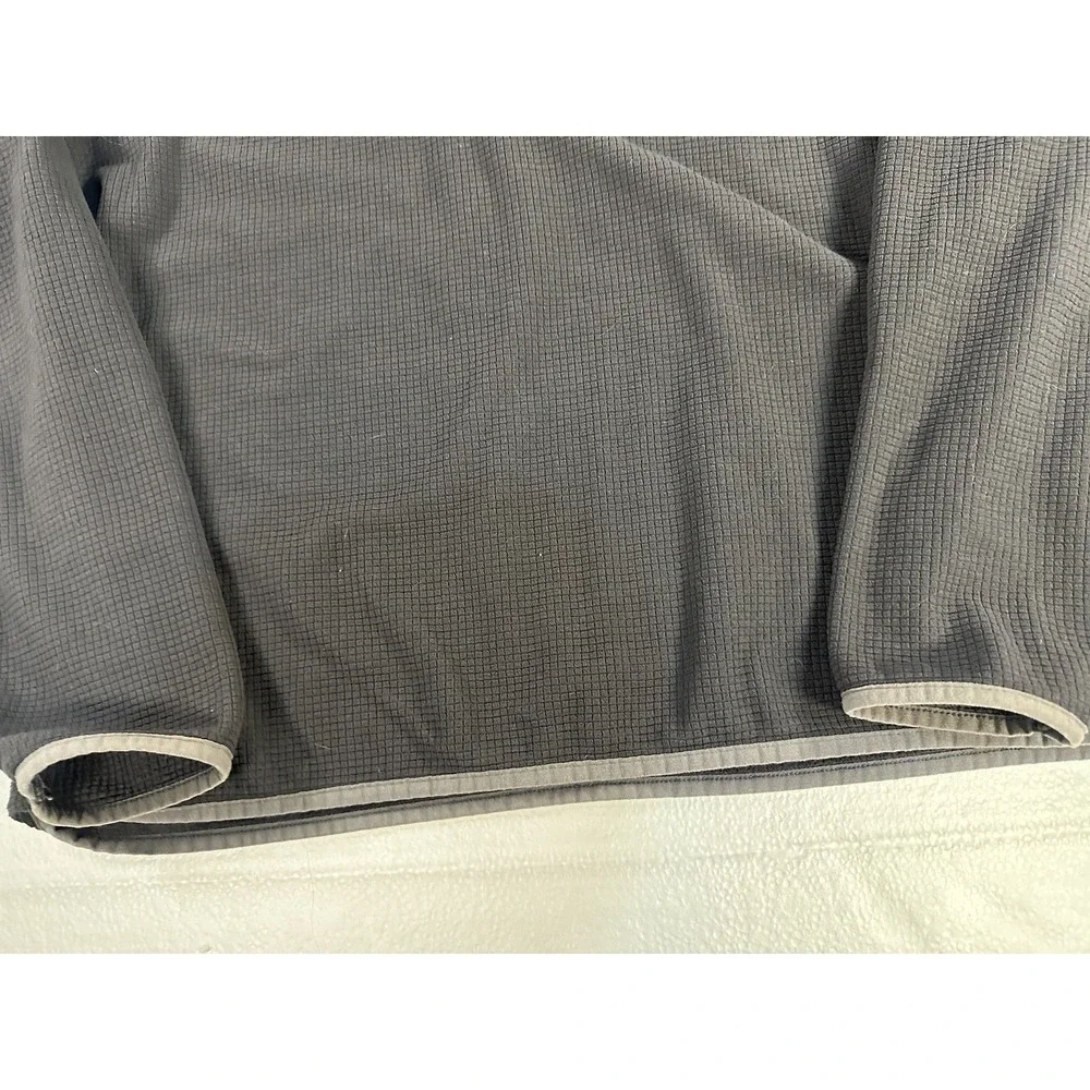 Eddie Bauer Waffle Knit‎ Sweater Mens XL Gray  Fleece 1/4  Pullover - Picture 7 of 7
